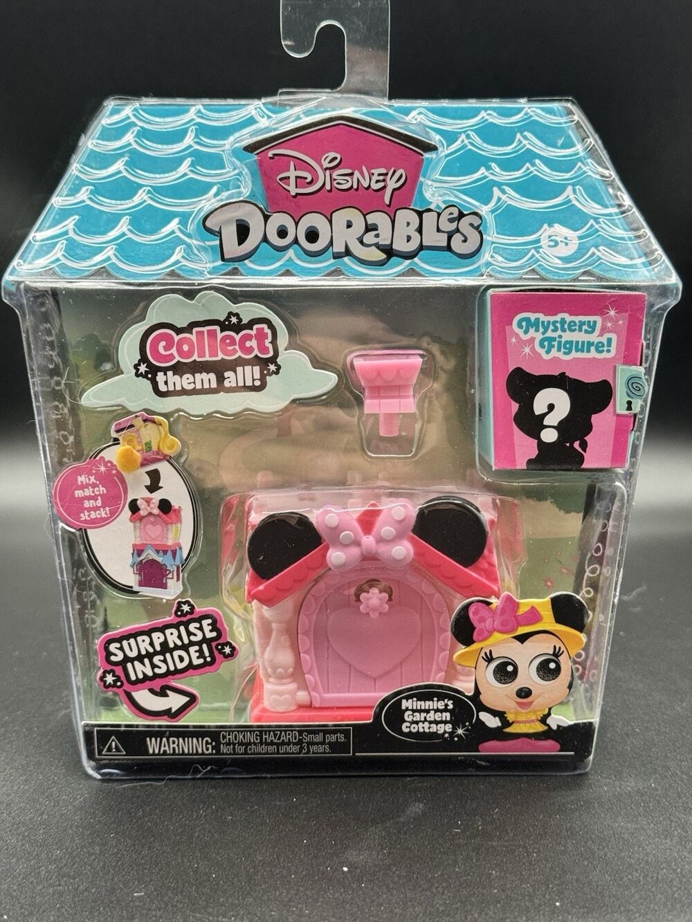 Disney Doorables Mini Stak Minnie’s Garden Cottage with 1 Mystery Figure New